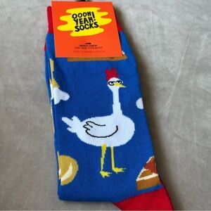 Men's Crew Socks Oooh Yeah Chicken & Waffles One Size Brand New